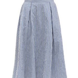 Thierry Colson Wynona Cotton Striped Midi Skirt
